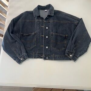 “Fashion Jeans” Black Denim Crop Jacket